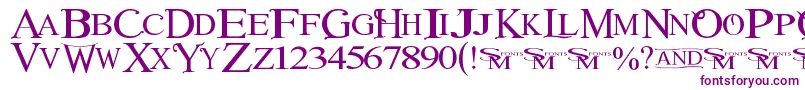 Winob Font – Purple Fonts on White Background