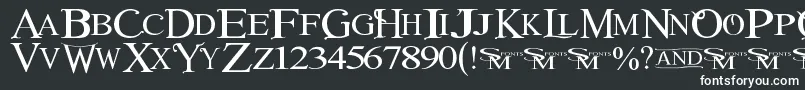 Шрифт Winob – белые шрифты на чёрном фоне