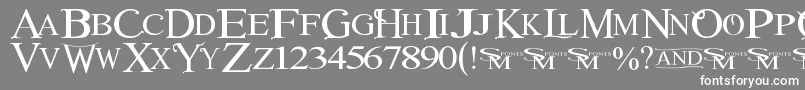 フォントWinob – 灰色の背景に白い文字