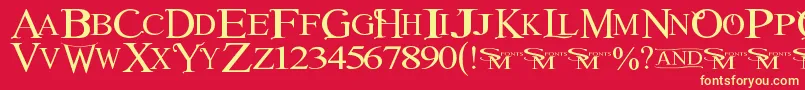 Winob Font – Yellow Fonts on Red Background