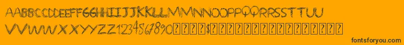 Overscribble Font – Black Fonts on Orange Background