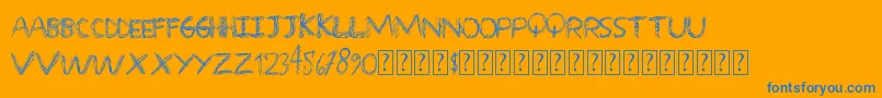 fuente Overscribble – Fuentes Azules Sobre Fondo Naranja