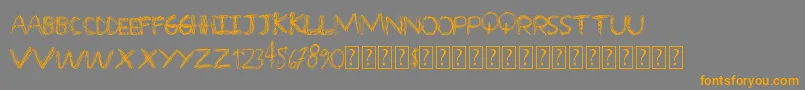 Overscribble Font – Orange Fonts on Gray Background