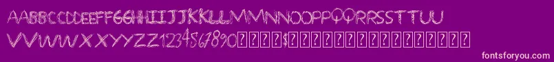 Overscribble Font – Pink Fonts on Purple Background