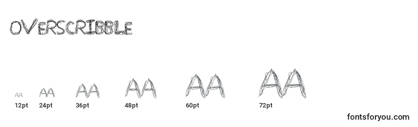 Tamanhos de fonte Overscribble