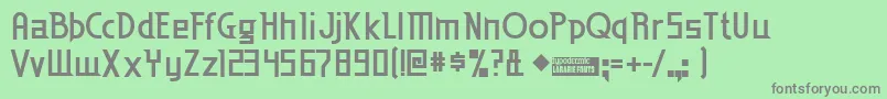 フォントEdenmb – 緑の背景に灰色の文字