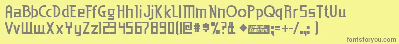 フォントEdenmb – 黄色の背景に灰色の文字