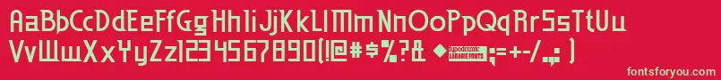Edenmb Font – Green Fonts on Red Background