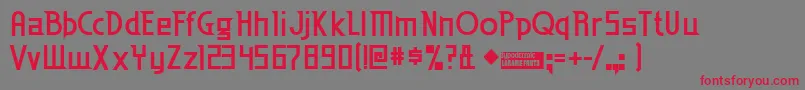 Edenmb Font – Red Fonts on Gray Background