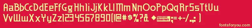 Edenmb Font – Yellow Fonts on Red Background