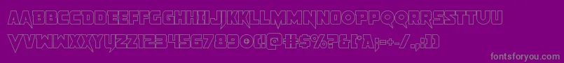 Pistoleerout2 Font – Gray Fonts on Purple Background