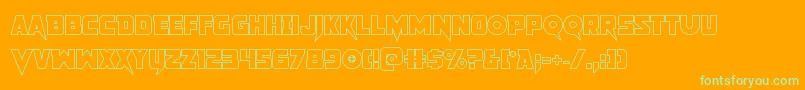 Pistoleerout2 Font – Green Fonts on Orange Background