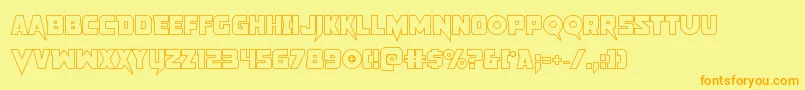 Pistoleerout2 Font – Orange Fonts on Yellow Background