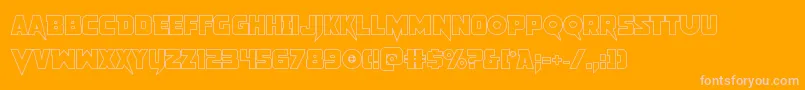 Pistoleerout2 Font – Pink Fonts on Orange Background