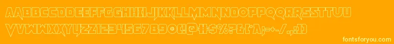 Pistoleerout2 Font – Yellow Fonts on Orange Background