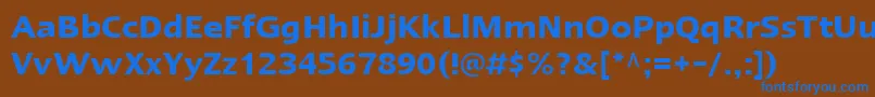 Шрифт LinotypeErgoDemiBold – синие шрифты на коричневом фоне