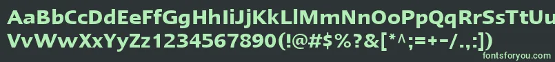 Шрифт LinotypeErgoDemiBold – зелёные шрифты на чёрном фоне