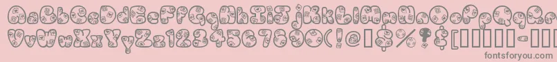 Patches Font – Gray Fonts on Pink Background