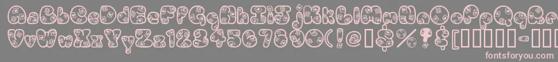 Patches Font – Pink Fonts on Gray Background