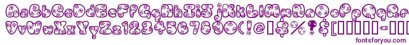 Patches Font – Purple Fonts on White Background