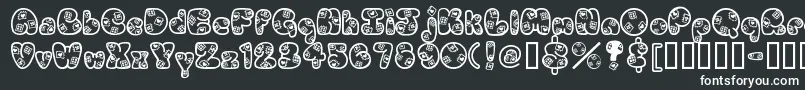 Шрифт Patches – белые шрифты на чёрном фоне