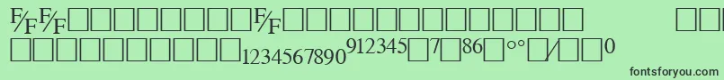 Tmsfe Font – Black Fonts on Green Background