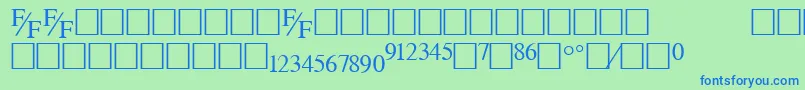 Tmsfe Font – Blue Fonts on Green Background