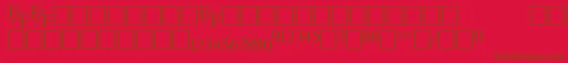 Tmsfe Font – Brown Fonts on Red Background