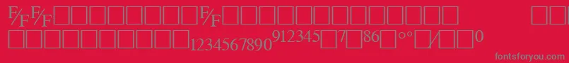 Fonte Tmsfe – fontes cinzas em um fundo vermelho