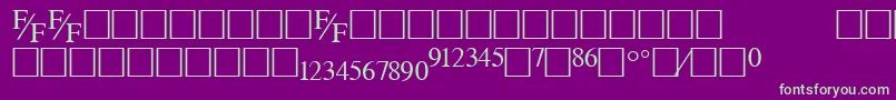 Tmsfe-fontti – vihreät fontit violetilla taustalla