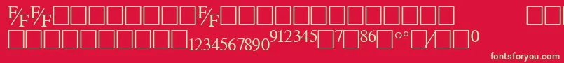 Tmsfe Font – Green Fonts on Red Background