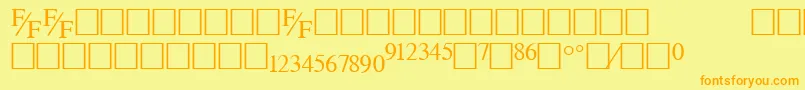 Tmsfe Font – Orange Fonts on Yellow Background