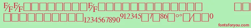 Tmsfe Font – Red Fonts on Green Background