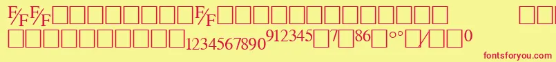 Tmsfe Font – Red Fonts on Yellow Background