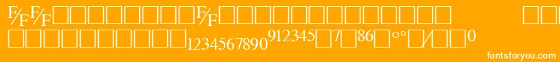 Tmsfe Font – White Fonts on Orange Background