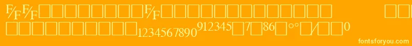 Tmsfe Font – Yellow Fonts on Orange Background