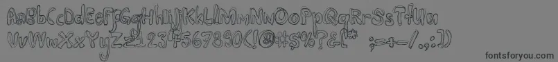 フォントMayonaise – 黒い文字の灰色の背景