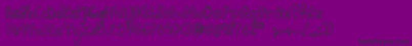 フォントMayonaise – 紫の背景に黒い文字