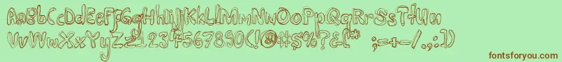 Mayonaise Font – Brown Fonts on Green Background