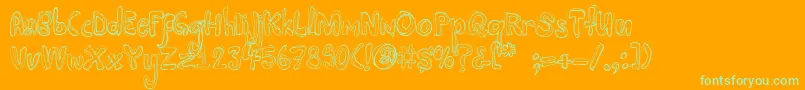 Mayonaise Font – Green Fonts on Orange Background