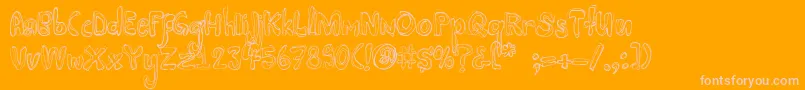 Mayonaise Font – Pink Fonts on Orange Background