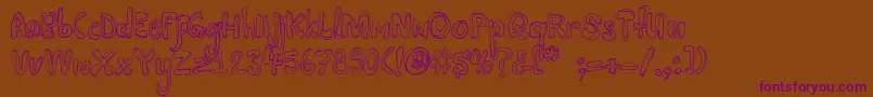 Mayonaise Font – Purple Fonts on Brown Background