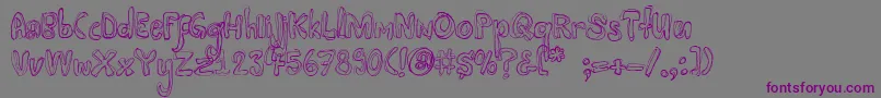 Шрифт Mayonaise – фиолетовые шрифты на сером фоне