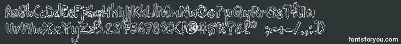 Шрифт Mayonaise – белые шрифты на чёрном фоне
