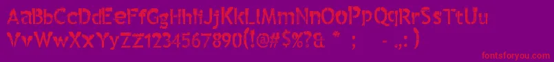 Anthem Font – Red Fonts on Purple Background