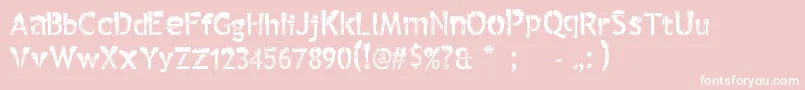 Anthem Font – White Fonts on Pink Background