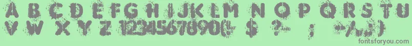 Mudshake83-Schriftart – Graue Schriften auf grünem Hintergrund