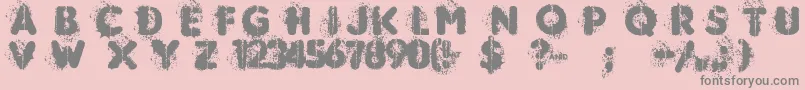 Mudshake83-Schriftart – Graue Schriften auf rosa Hintergrund