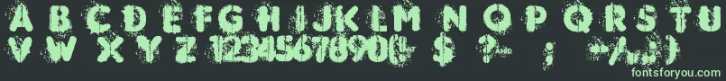 Mudshake83 Font – Green Fonts on Black Background