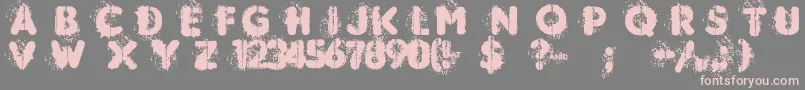 Fonte Mudshake83 – fontes rosa em um fundo cinza